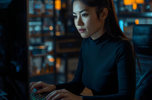 Lady working